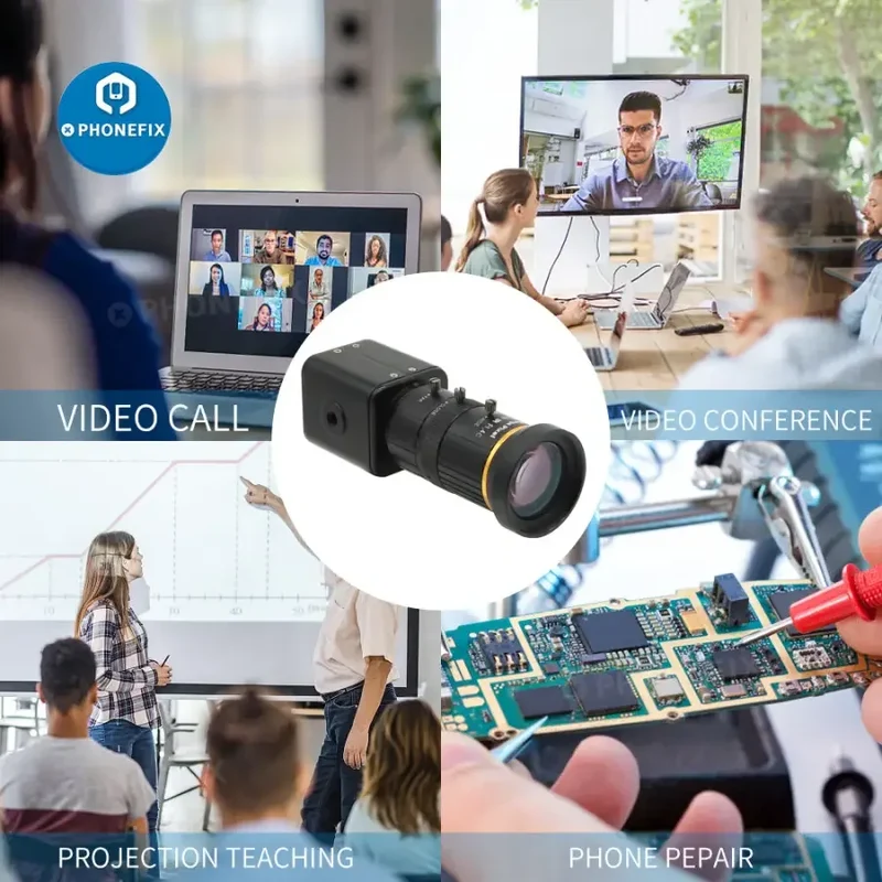 Caméra HDMI 2.0 MP 1080P, objectif 8.0-50 mm F1.4, caméra industrielle