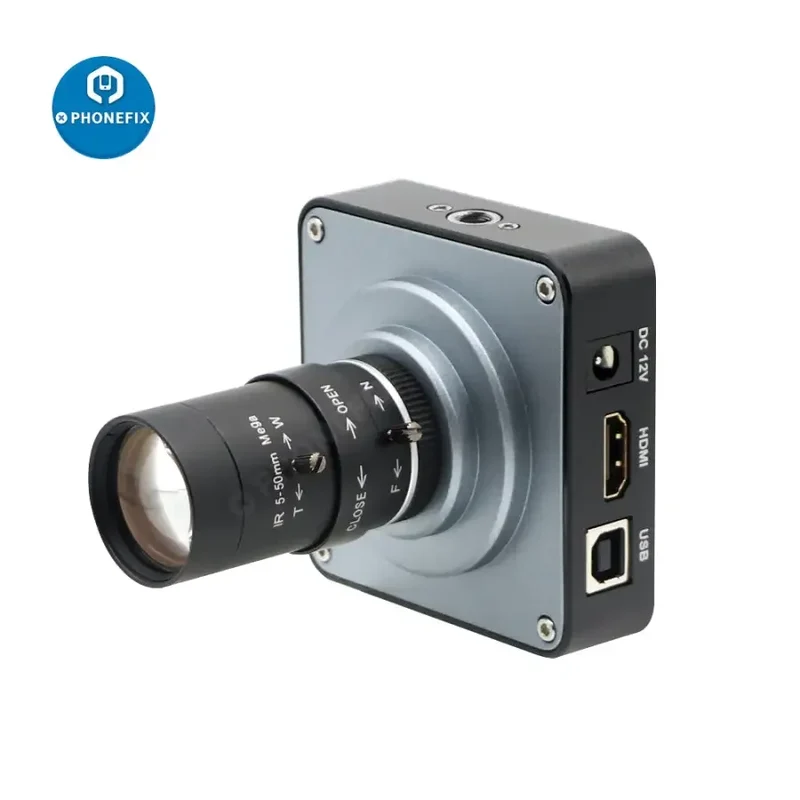 Caméra 38MP 60FPS 3800W Objectif 5.0-50mm F1.6 Objectif Industrie Caméra en direct