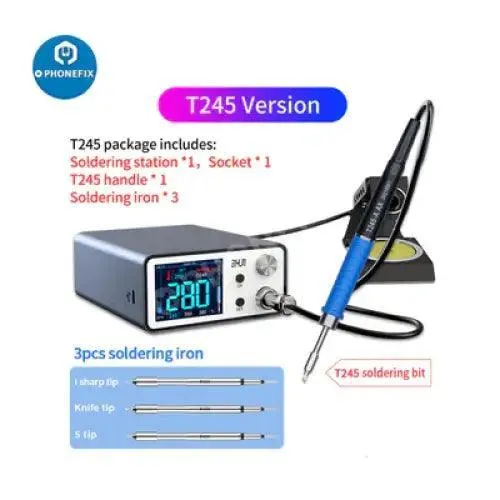 Station de soudage intelligente AiXun T3A 200 W avec poignées T245 T12