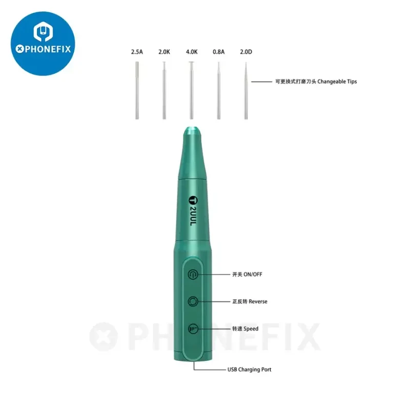 Stylo de meulage électrique rechargeable 2UUL DA81 pour la réparation des puces