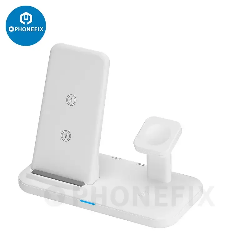 Station de charge sans fil 3 en 1, chargeur rapide pour téléphone, iWatch, AirPods