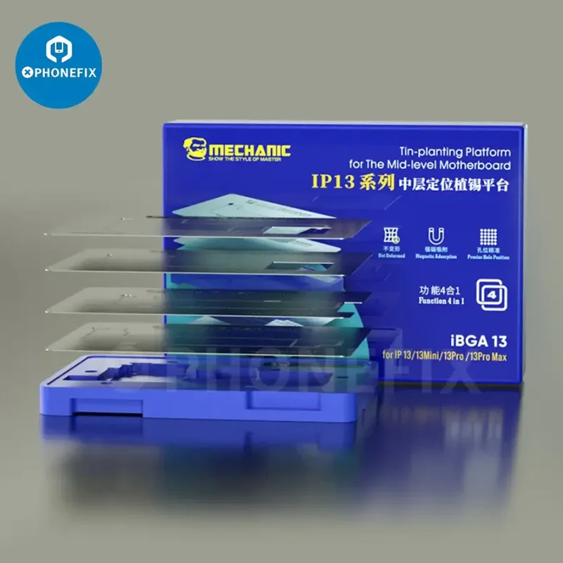 Plateforme de pochoir de reballage MECHANIC iBGA 13 pour iPhone 13 Pro Max Mini