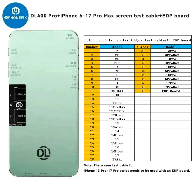 Testeur d'écran tactile iTestBox DL400 Pro pour iPhone 6-16 Plus