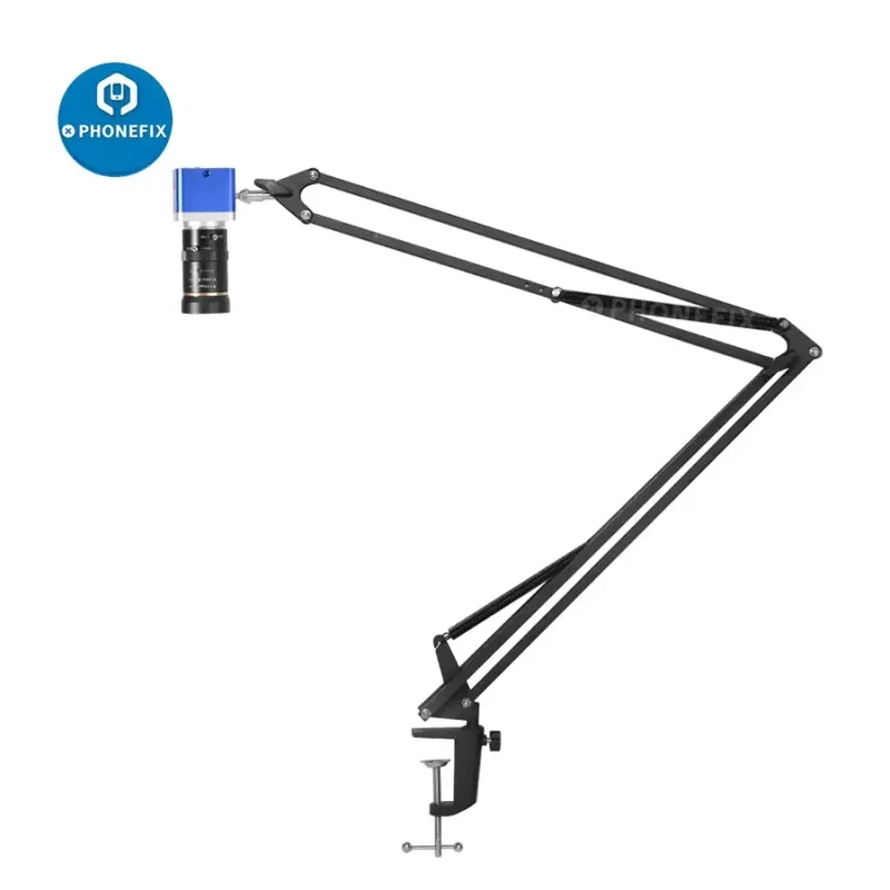 Caméra de microscope industriel 4K avec support universel en porte-à-faux