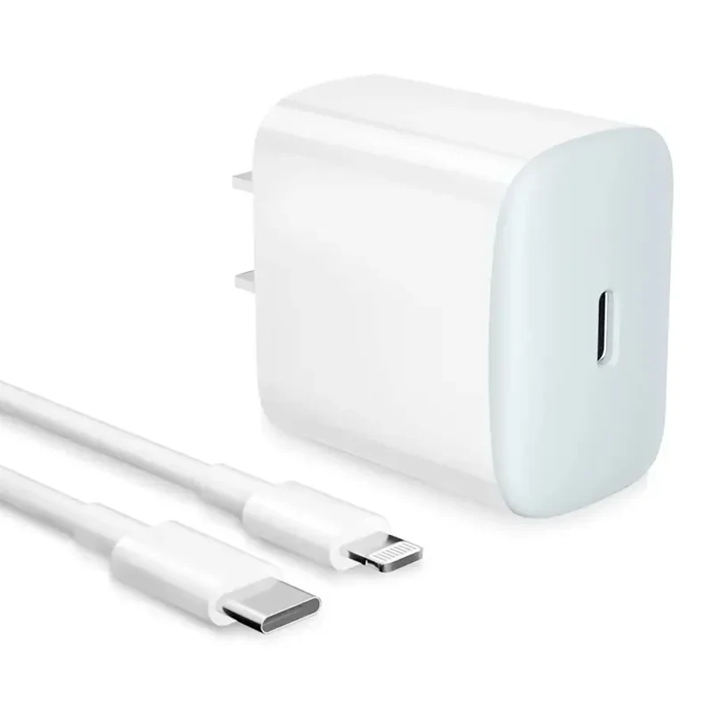 Chargeur mural rapide USB-C certifié 20 W pour adaptateur secteur Apple USB-C