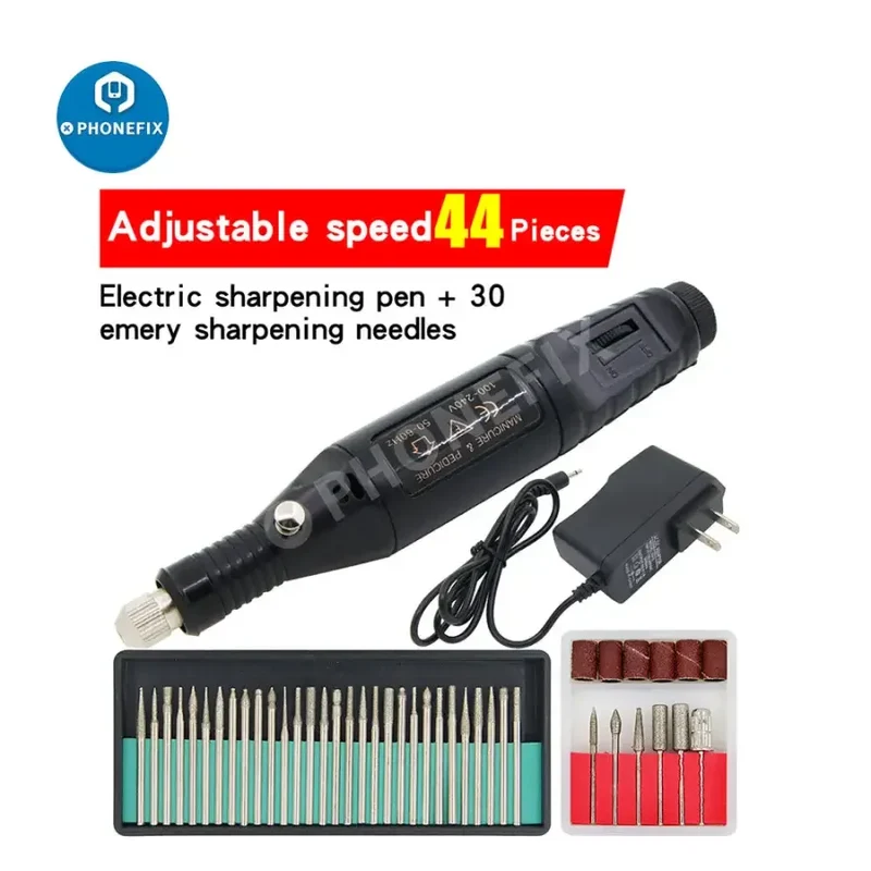 Stylo de sculpture électrique, kit d'outils rotatifs pour le meulage et le polissage