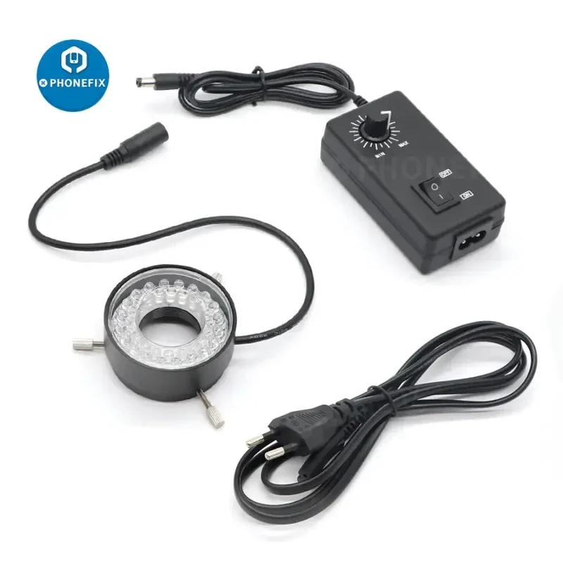 Lampe de microscope à éclairage annulaire 40 LED avec adaptateur réglable