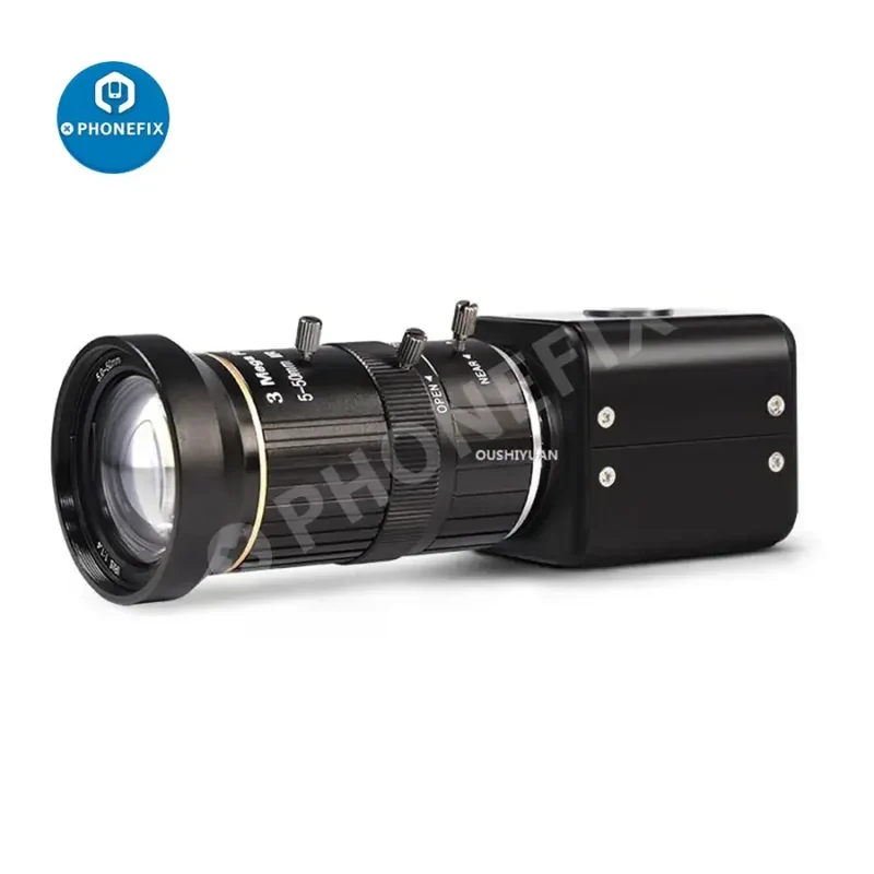 Caméra vidéo industrielle HD 1080P 2.0MP, objectif 5-50 mm, vidéo en direct, HDMI