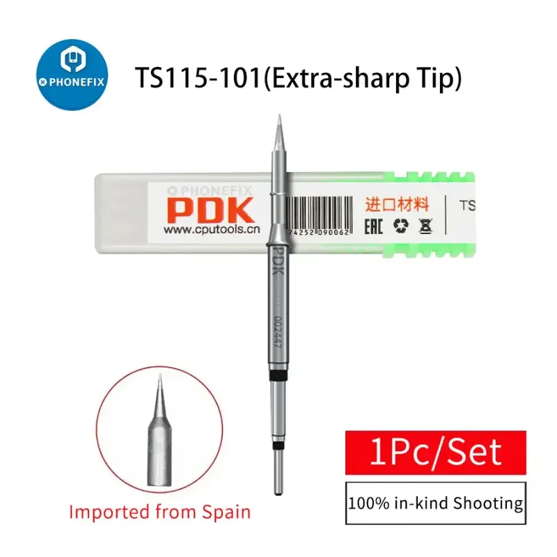 Pointes de soudage PDK C115 importées d'Espagne pour station de soudage JBC I2C