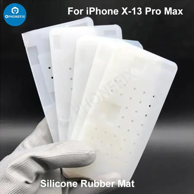 Tapis en caoutchouc de silicone pour iPhone 14, 12 Pro Max, X, XS, nettoyage de la colle