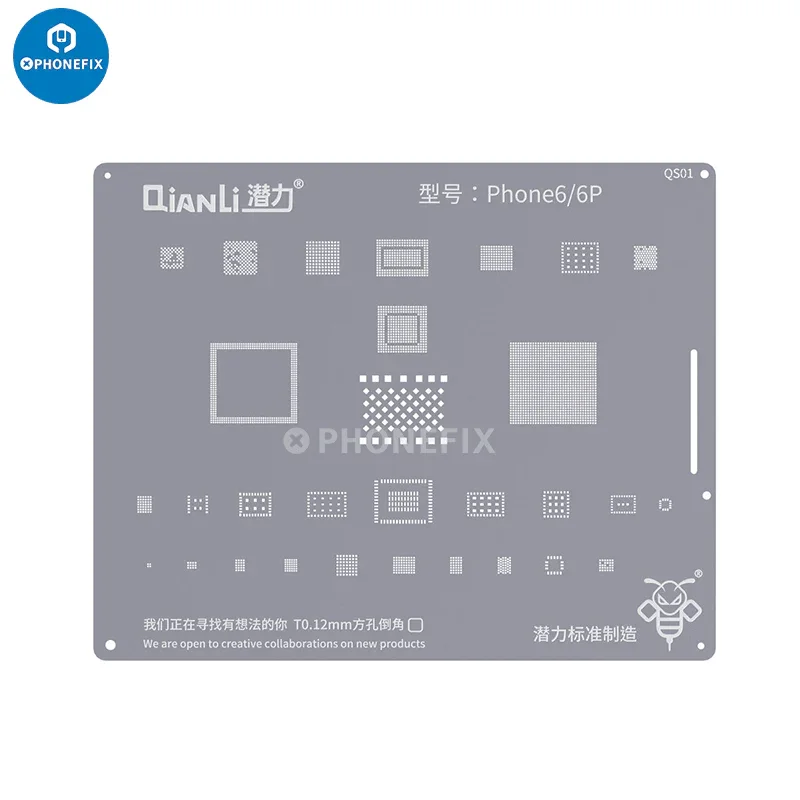 Pochoirs de reballage QianLi Bumblebee BGA pour iPhone 6-15 Pro Max