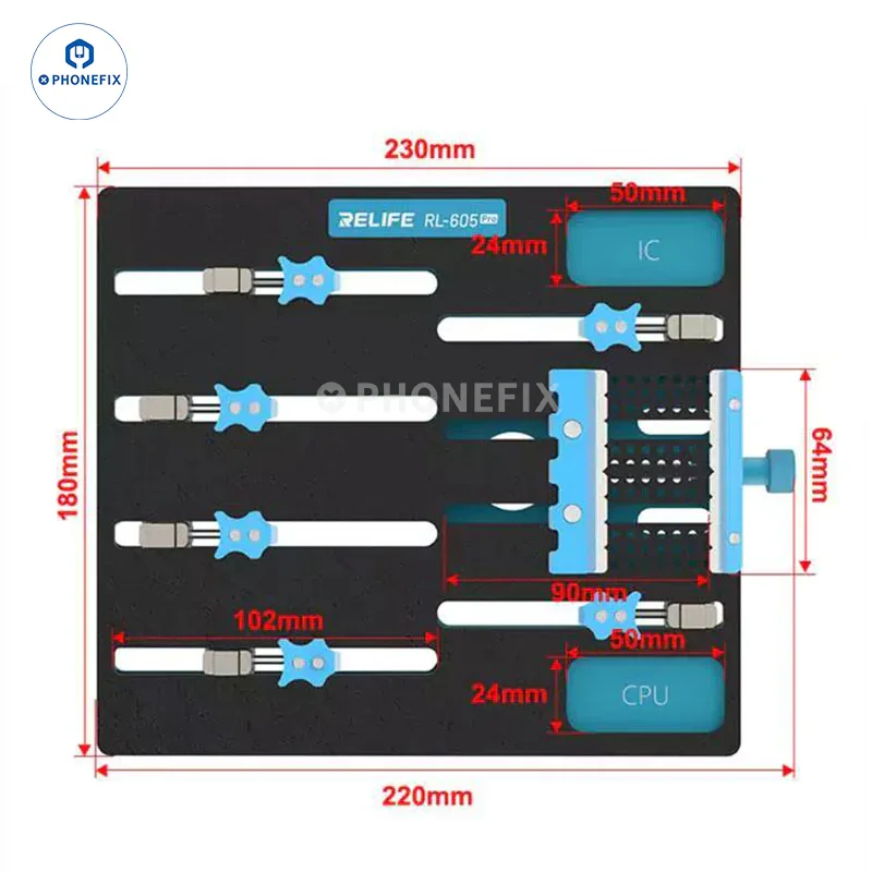 Plateforme de fixation BAIYI DS-208 pour MacBook, pour la réparation des circuits imprimés de la carte mère