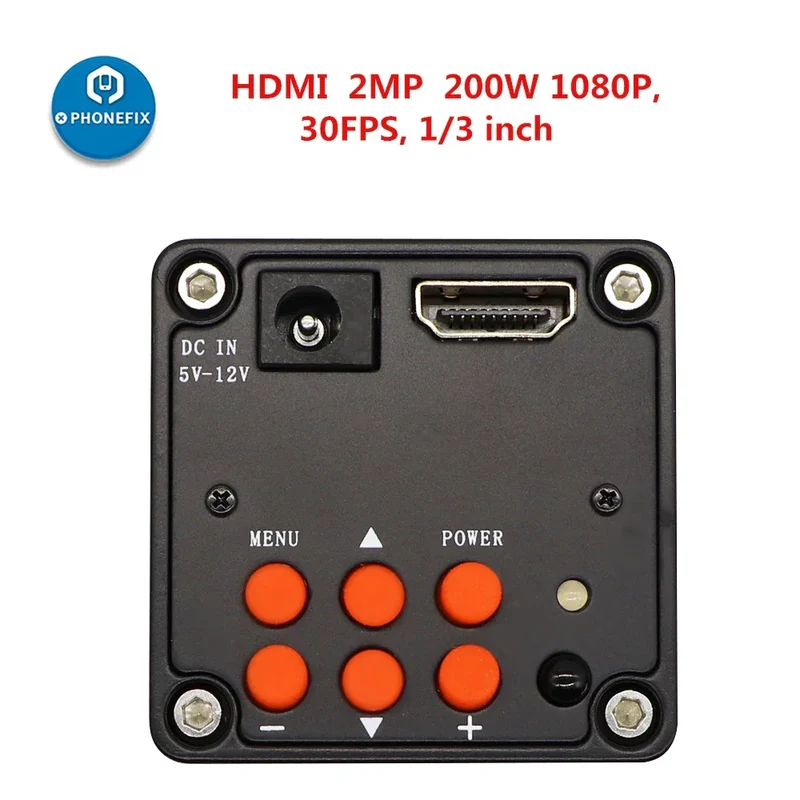 Microscope industriel HDMI 13MP USB HD VGA, caméra vidéo pour soudure et réparation