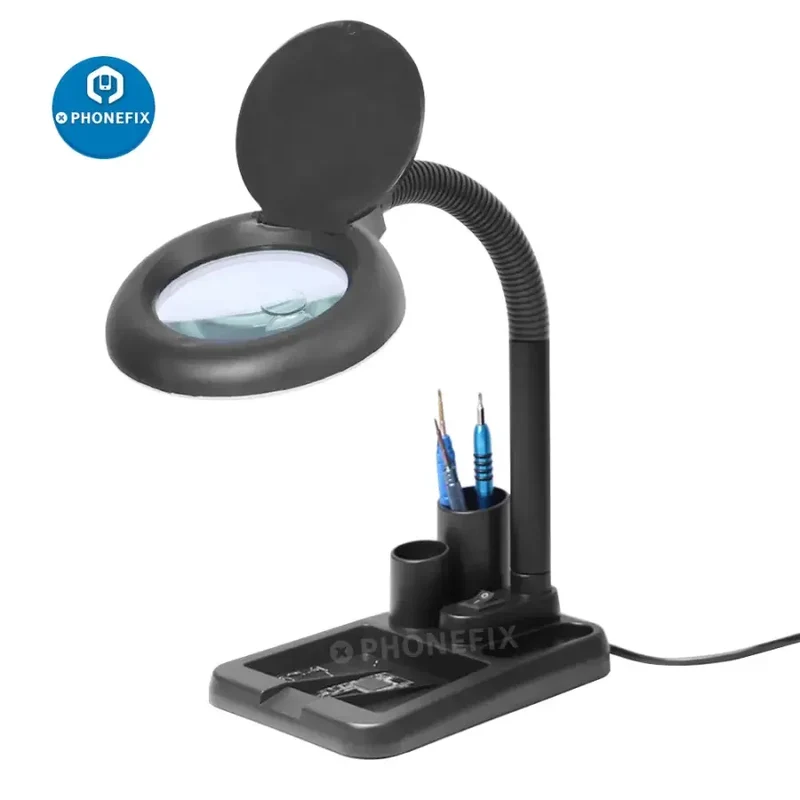 Lampe loupe de bureau à LED 5X 10X 40 avec lumière LED réglable