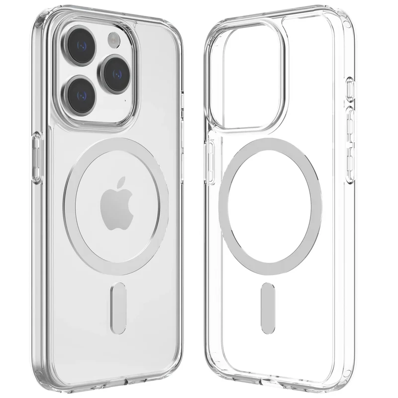 Coque magnétique ultra transparente Magsafe pour iPhone 15 Pro Max