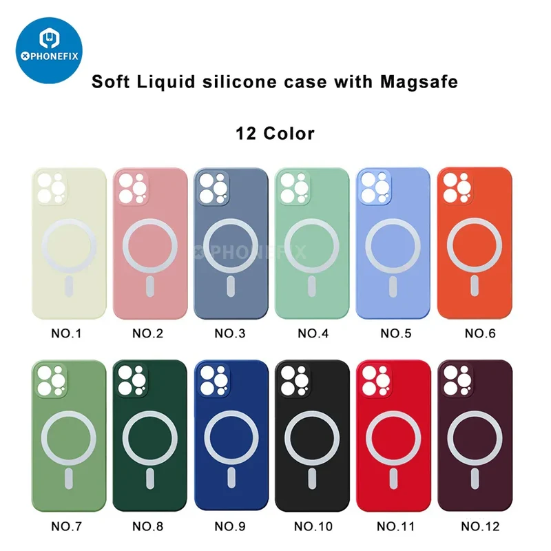 Coque arrière en silicone liquide pour iPhone 13, 14, 15 Promax