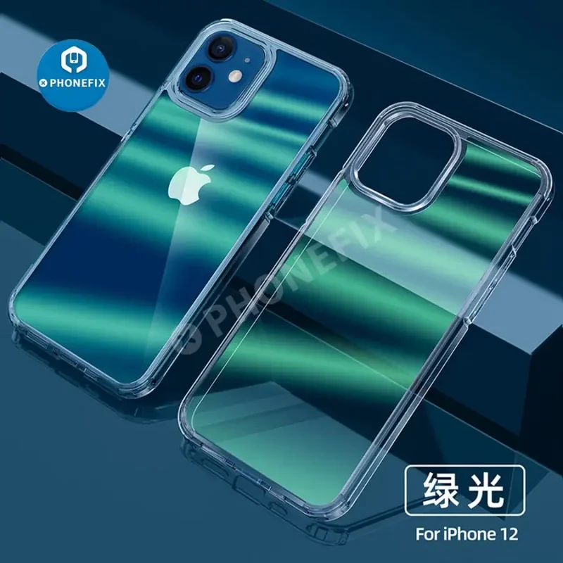 Coque de protection antichoc en acrylique transparent TPU pour iPhone 11-12 Pro Max