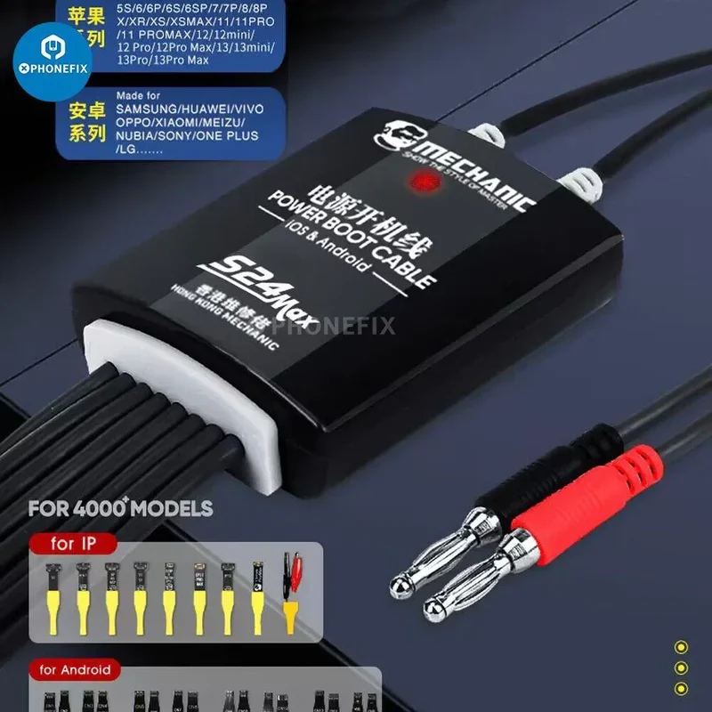 Câble d'alimentation de démarrage Mechanic S24 Max pour iPhone et Android