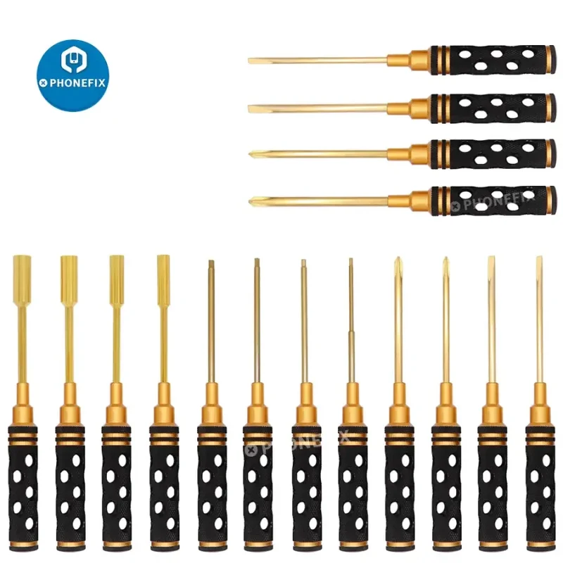 Kit de tournevis hexagonaux 16 en 1 pour la réparation de multirotors de voitures télécommandées