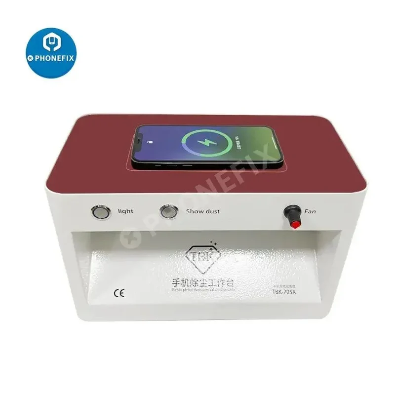Banc de nettoyage à LED pour téléphone portable TBK-705A, détection des rayures et des fissures