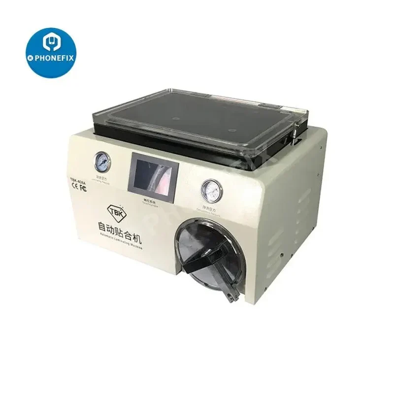 Machine de plastification et d'élimination des bulles d'air pour écran LCD à pompe à vide TBK-408A