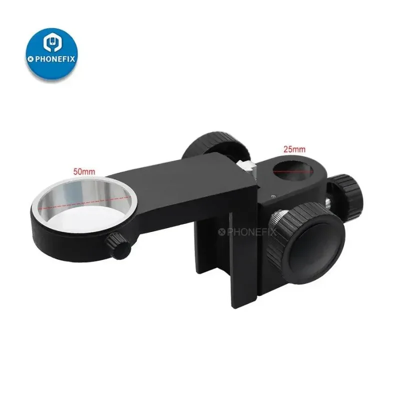 Support de tête de microscope stéréo de 50 mm de diamètre, support de mise au point