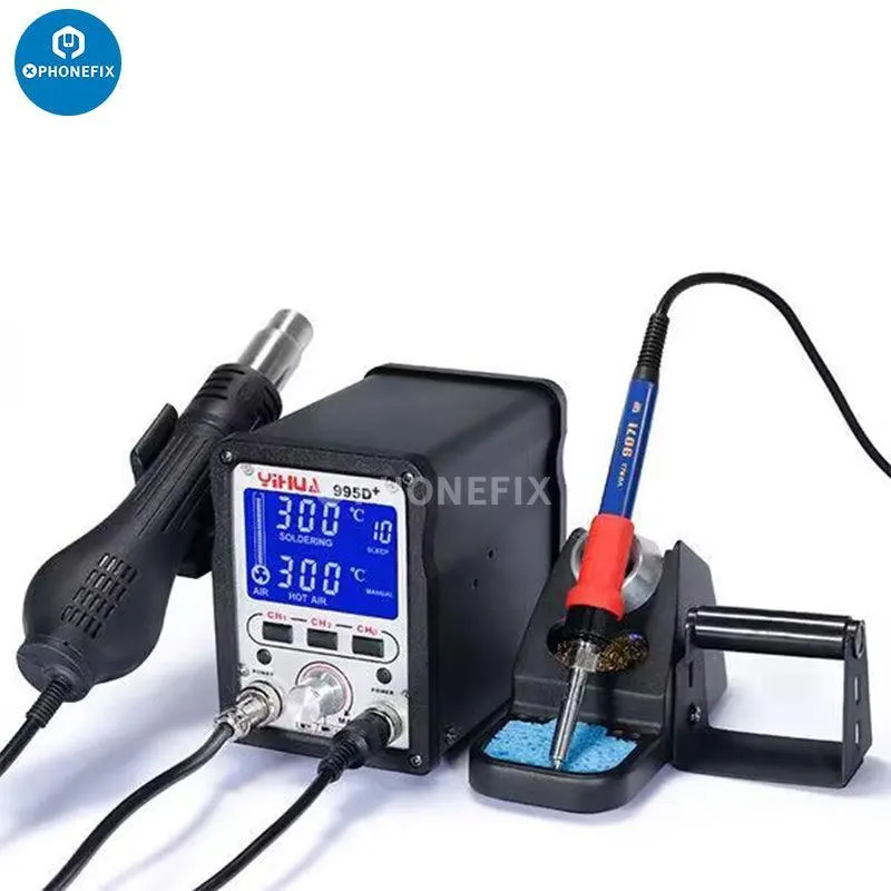 Station de soudage YIHUA 995D+SMD avec pistolet à air chaud pour retouche BGA