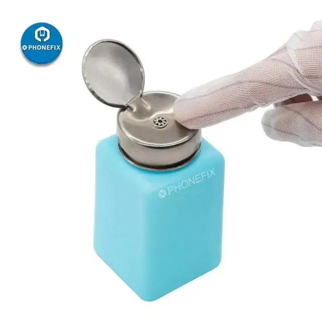 Bouteille d'alcool liquide de 180 ml, récipient en plastique pour réparation de téléphone