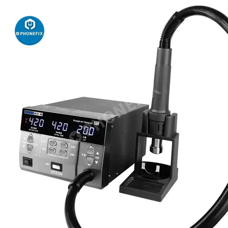 Station de retouche à air chaud SUGON 8620DX 1000 W avec buses à 45 degrés