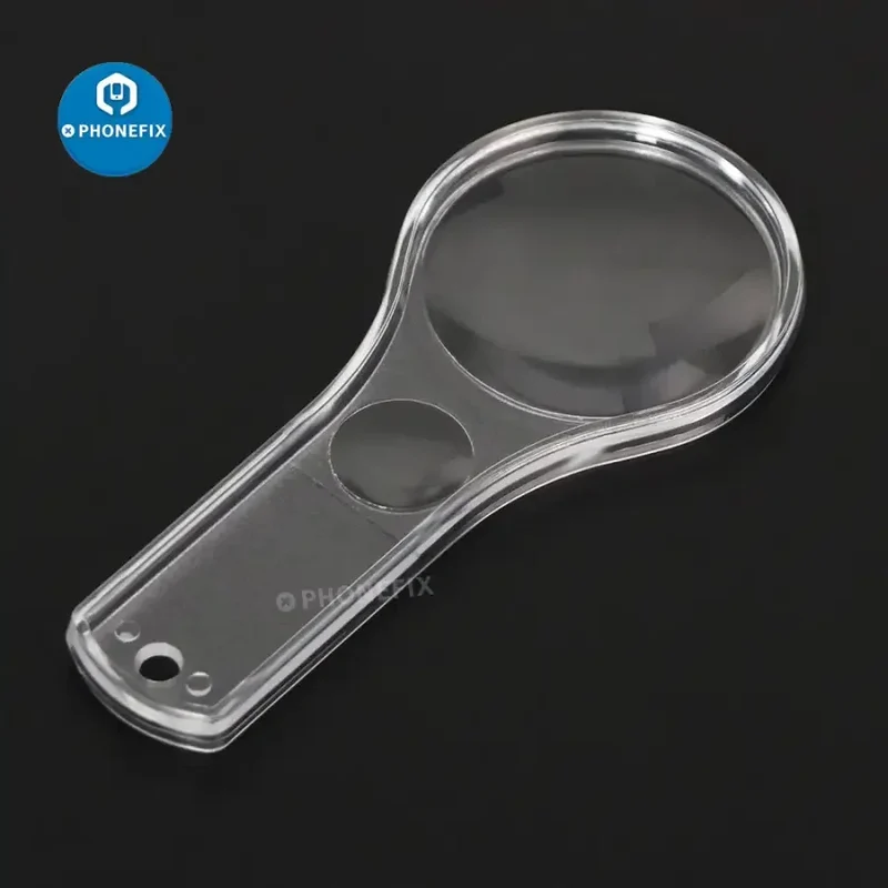 Mini loupe multifonction 5-10X en plastique transparent PMMA (acrylique), 10 pièces
