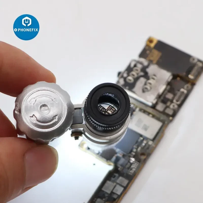 Mini loupe de bijoutier 60X avec détection de devises et lumière UV LED