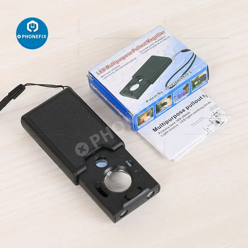 Loupe à main multifonctionnelle portable 30X-60X pour bijoux