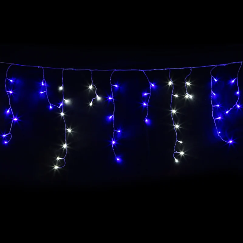 Jingle Jollys 20M Christmas Lights Icicle Light 800 LED Blue White Decor