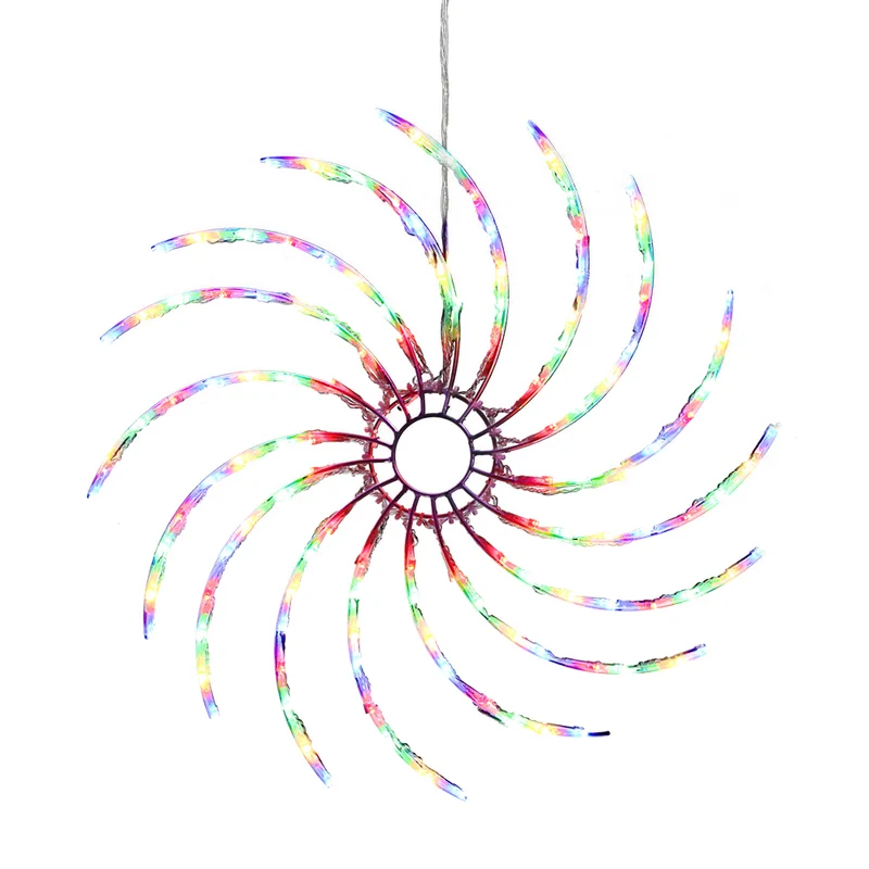 Jingle Jollys Christmas Lights 50cm Spin 128 LED Decorations