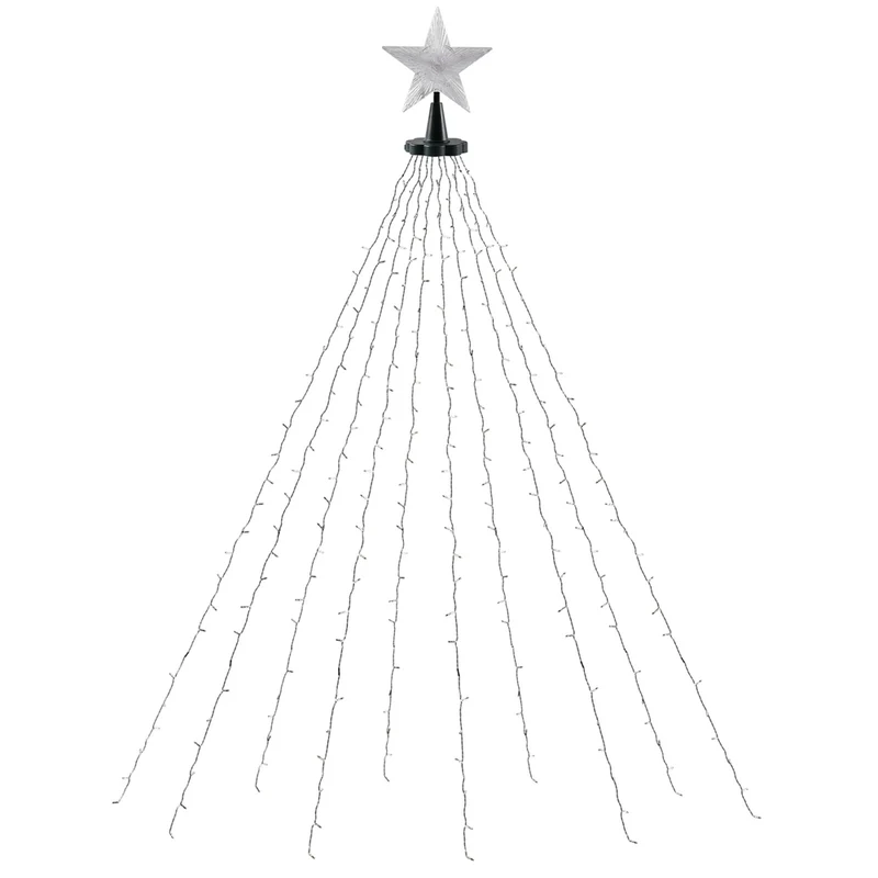 Jingle Jollys 2.5M Christmas Lights Waterfall String Light 300 LED Star Topper
