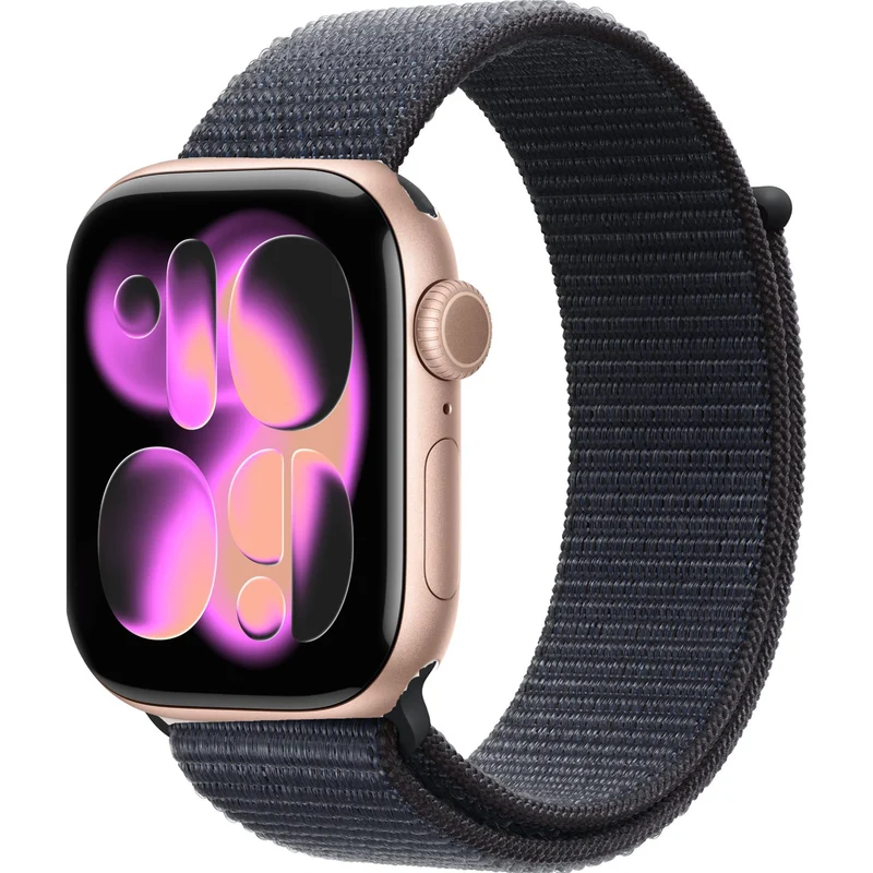 Apple Watch Series 11 46mm Rose Gold Aluminium Case GPS Sport Loop [Black][~Refurbished]