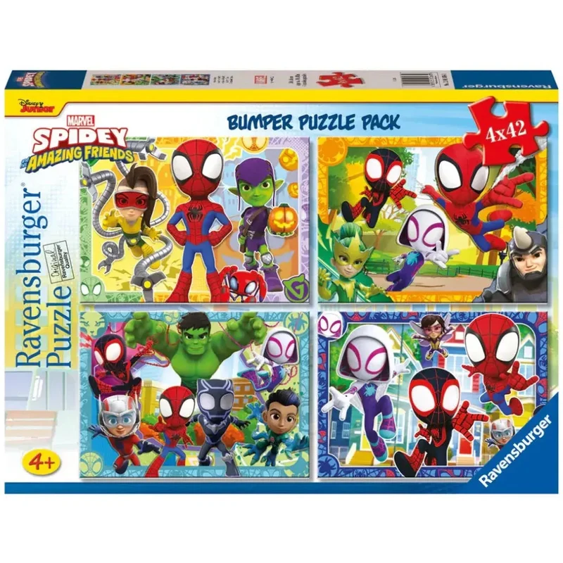Ravensburger 4x42-Pieces Spidey's Team Bumper Pack Puzzle