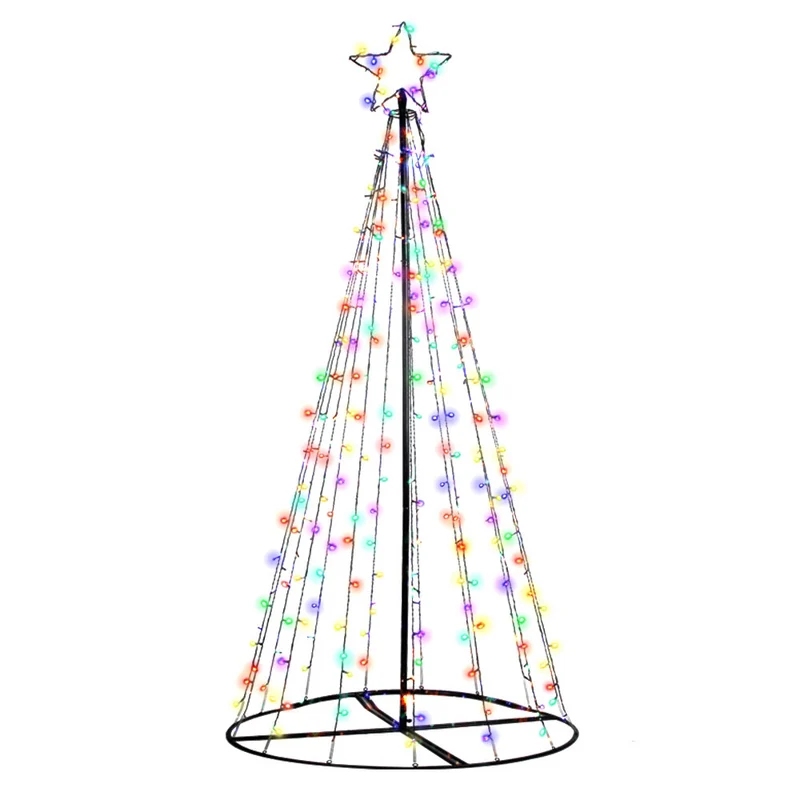 Jingle Jollys Solar Christmas Tree 2.1M 264 LED Xmas Tree Decor Multi Colour