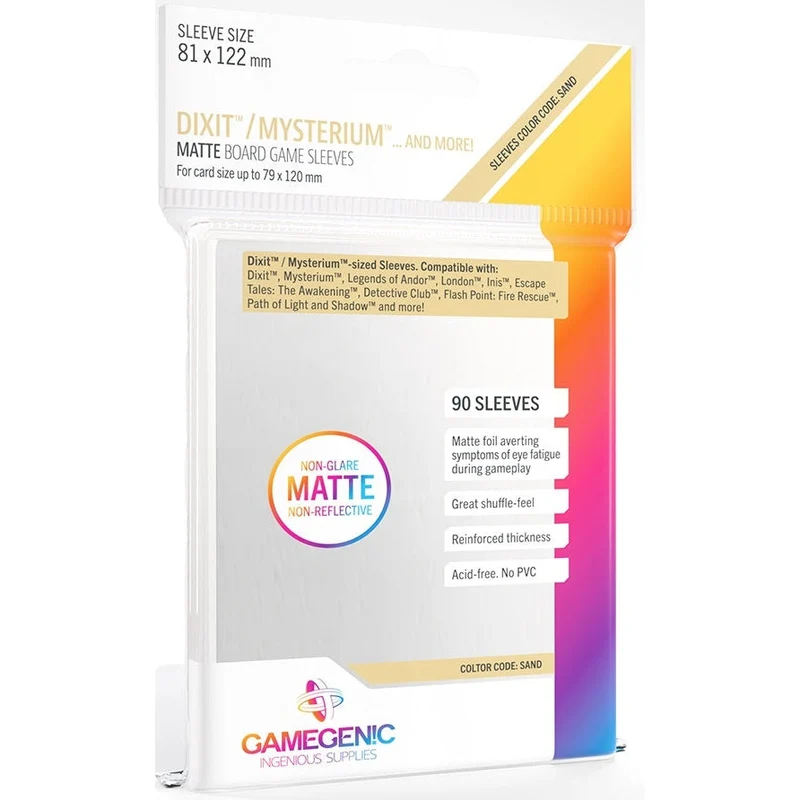 Gamegenic Matte Board Game Sleeves Dixit/Mysterium 81mmx122mm 90 Sleeves (Sand)