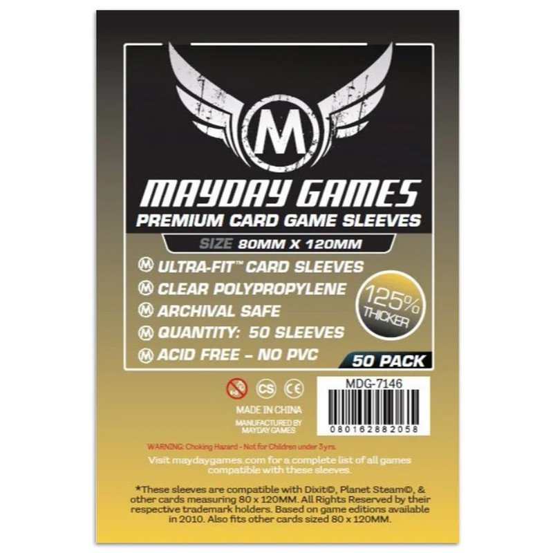 Mayday Games Mayday Magnum Premium Gold Sleeve 80 X 120 mm 50ct Dixit Mysterium