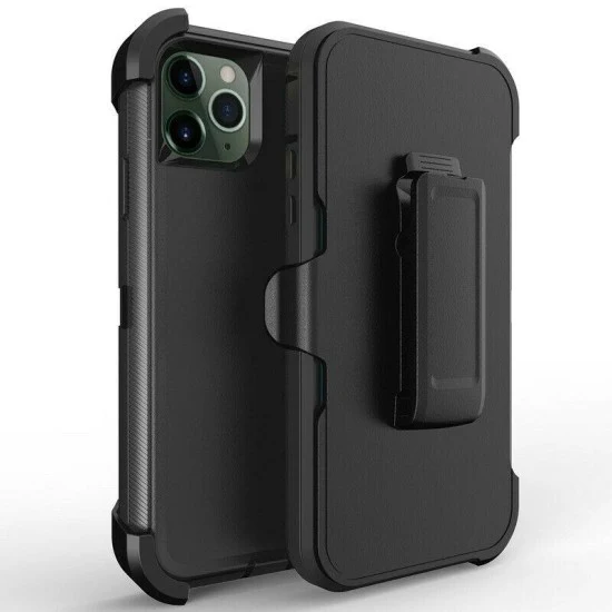 Defender Case w/ Clip For iPhone 12 Mini (black)