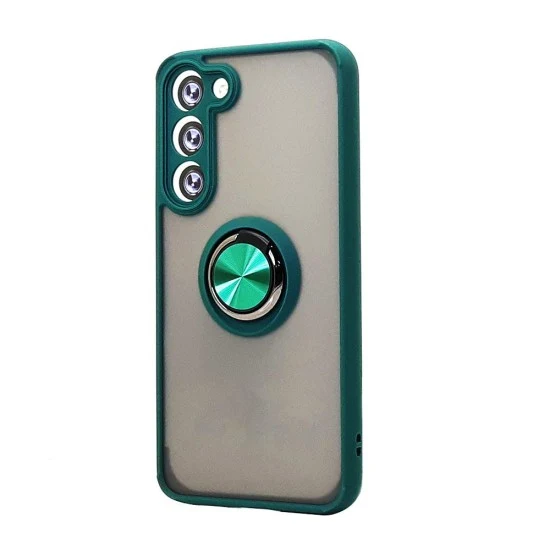 TPU Case w/ Magnetic Ring for Samsung S25 (green)
