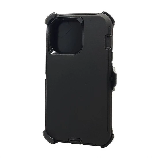 Defender Case w/ Clip For iPhone 16 (black)