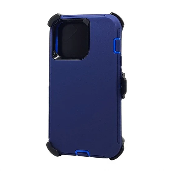 Defender Case w/ Clip For iPhone 15 Pro Max (blue)