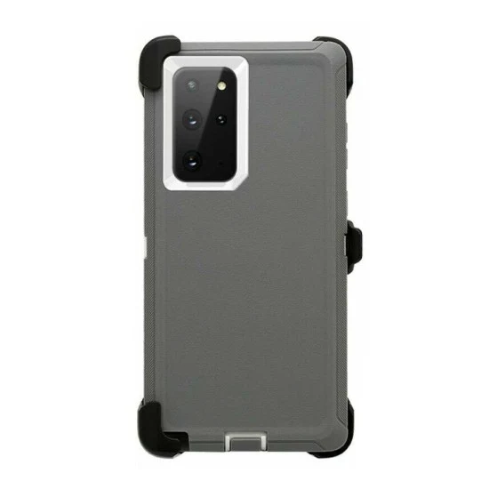 Defender Case w/ Clip For Samsung S20 Plus (grey+white)