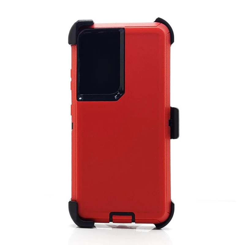 Defender Case w/ Clip For Samsung Note 20 (red)