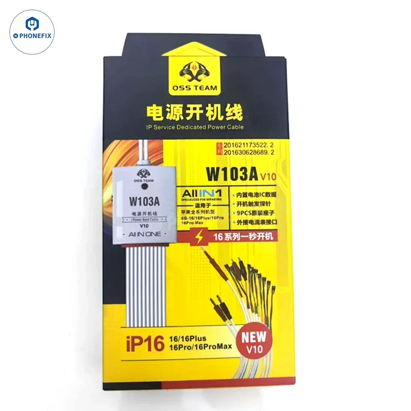 Câble d'alimentation CC OSS TEAM W103A pour iPhone 8-16 Pro Max