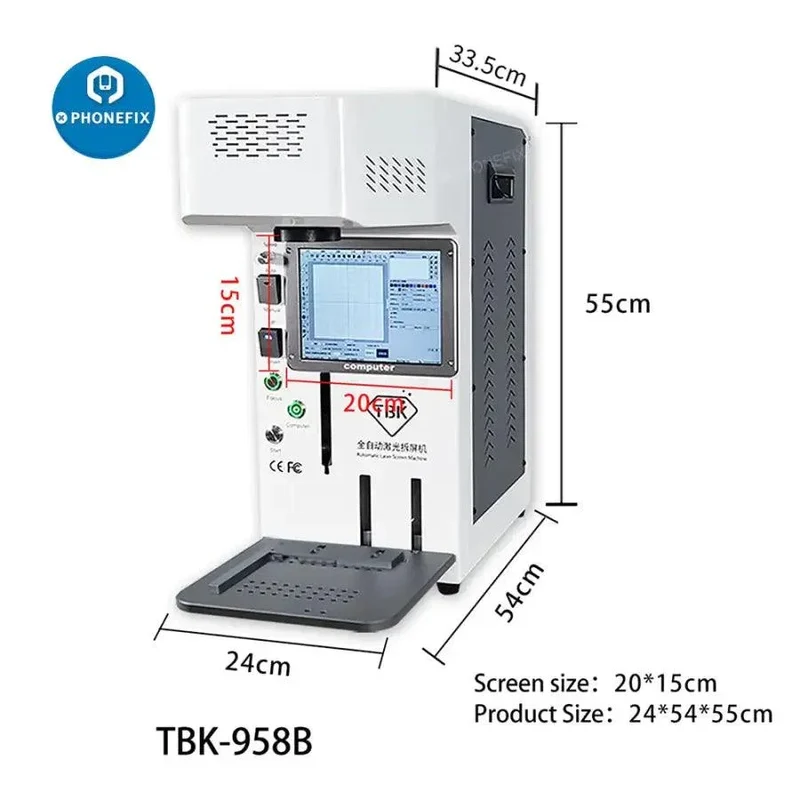 Mini machine de gravure laser TBK-958B, outil de marquage de logo pour enlever le verre