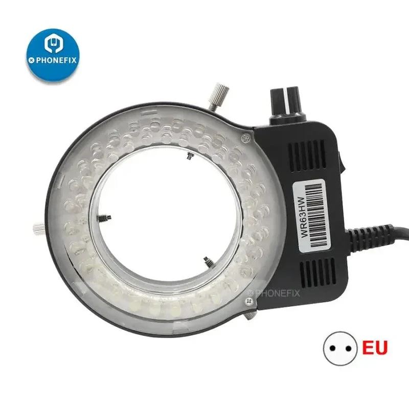 Lampe d'éclairage annulaire réglable à 56 LED pour microscope stéréo