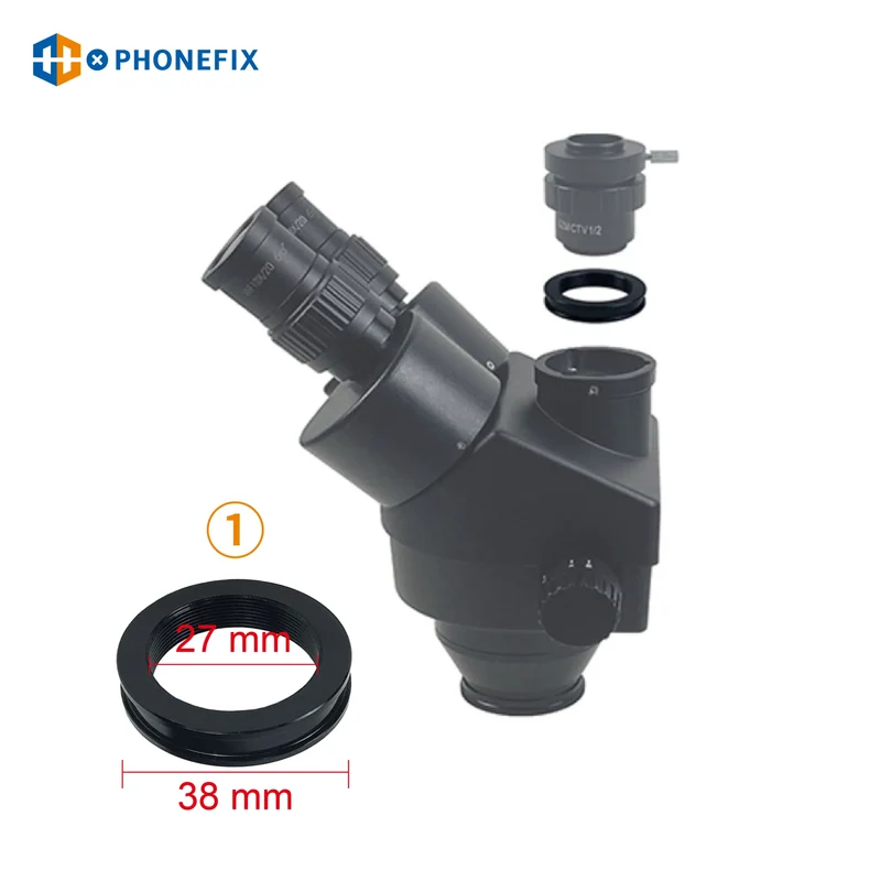 Adaptateur de filetage intérieur de diamètre 38 mm à 27 mm pour support de tube de caméra